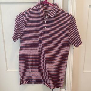 Crewcuts Red and Blue Striped Polo Shirt